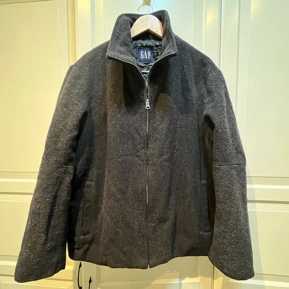 Gap Sz M Wool Blend Bomber Jacket - Picture 14 of 15